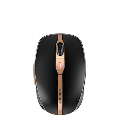 CHERRY DW 9000 SLIM, Kabelloses Tastatur- und Maus-Set, EU-Layout (QWERTY), Bluetooth & 2,4 GHz Funk, Leise Tasten, Wiederaufladbar, Schwarz-Bronze