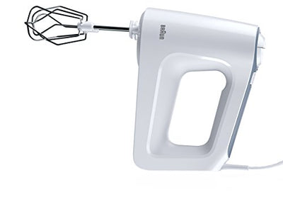 Braun MultiMix 3 HM 3135 Handmixer – Handrührgerät mit 5 Geschwindigkeitsstufen & Turbo-Funktion, inkl. Schneebesen, Knethaken, Pürierstab, Zerkleinerer und 600 ml Mix- und Messbecher, 500 Watt, weiß