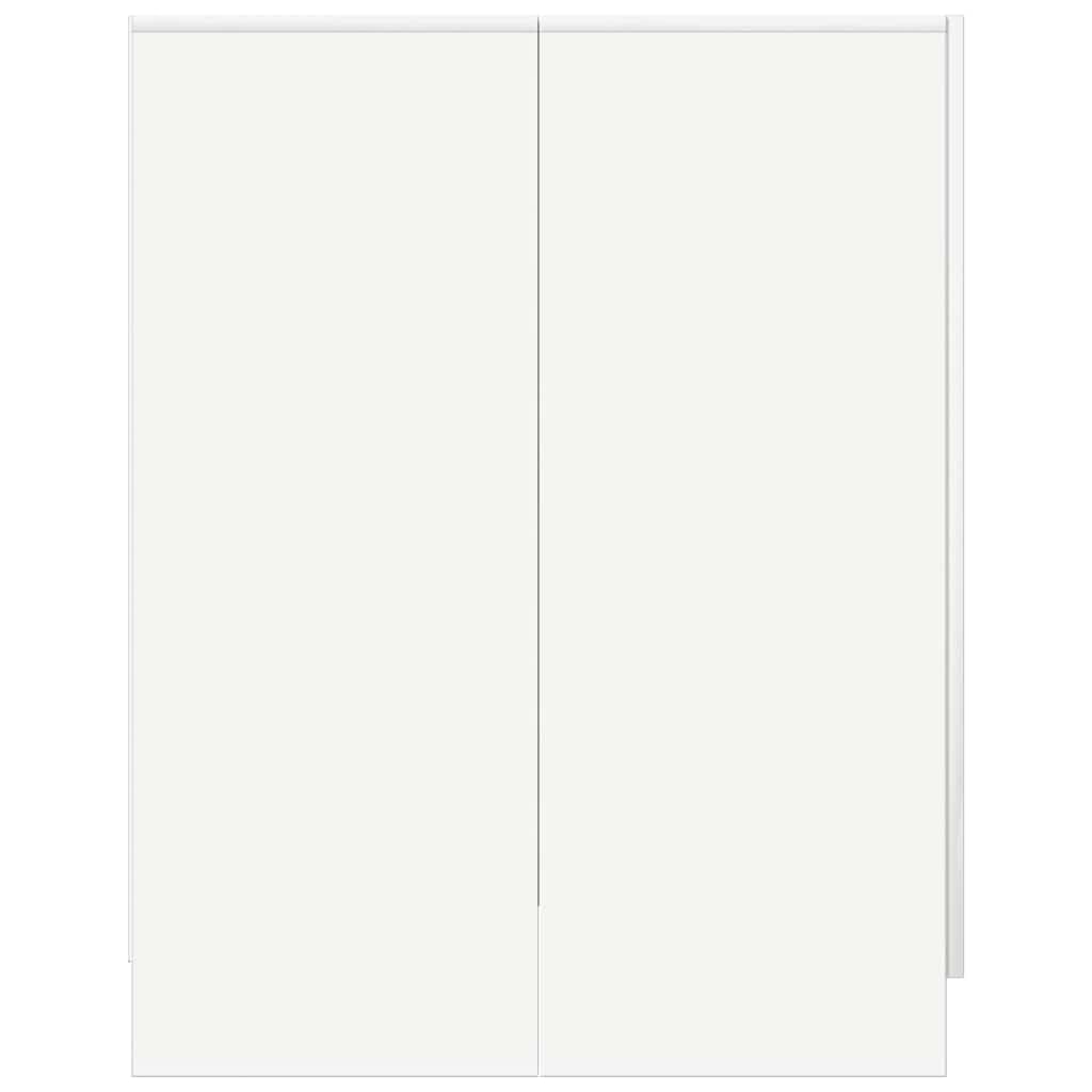 vidaXL Waschmaschinenschrank Badschrank Badmöbel Badezimmerschrank Schrank Badezimmermöbel Trocknerschrank Weiß 71x71,5x91,5cm