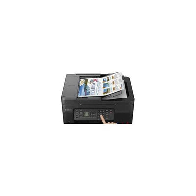 Canon PIXMA G4570 MegaTank 4in1 Multifunktionsgerät DIN A4 (Scanner, Kopierer, Drucker, Fax, ADF, Farbtintenstrahldrucker, USB, WLAN, Print App, Cloud, LC Display), schwarz/grau