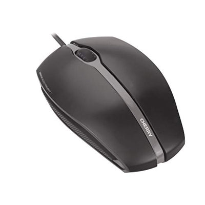 CHERRY GENTIX SILENT, Kabelgebundene Maus, Leise Tasten ohne Klickgeräusch, Optischer Sensor (1.000 dpi), Symmetrisches Design, Kabel 1,8 m, USB 2.0, Schwarz