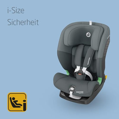 Maxi-Cosi Titan S i-Size, Mitwachsender Kindersitz, 15Monate–12Jahre (76–150cm), ISOFIX Kindersitz Auto, 5 Sitzpositionen, 13 Kopfstützenstufen, G-CELL-Schutz, 5-Punkt-Sicherheitsgurt, Tonal Graphite