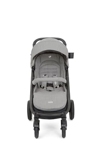 Joie Mytrax Flex™ 3-in-1-Multimodus-Kinderwagen mit Regenschutz, geeignet ab Geburt bis 4 Jahre (0-22 kg), 3 Kinderwagen in 1 mit einer Einhandklappung, grauer Flanell Mode