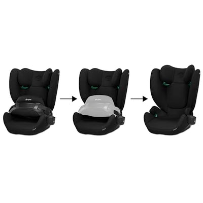 CYBEX Silver Kinder-Autositz Pallas B2 i-Size, ISOFIX, Gruppe 1/2/3 (9-50 kg), Ab ca. 15 Monate bis 12 Jahre, Inkl. Getränkehalter, Pure Black