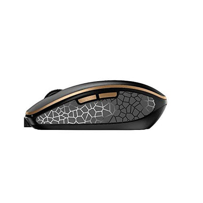 CHERRY DW 9000 SLIM, Kabelloses Tastatur- und Maus-Set, EU-Layout (QWERTY), Bluetooth & 2,4 GHz Funk, Leise Tasten, Wiederaufladbar, Schwarz-Bronze