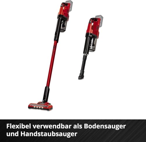 Einhell Akku-Stielstaubsauger TE-SV 18 Li-Solo Power X-Change (Li-Ion, 18V, unbegrenzte Laufzeit dank Wechselakku-System, beutellos, Zyklontechnologie, BOOST-Mode, 3-fach Filtersystem)