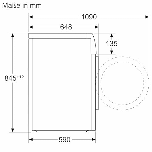 Bosch WGB244A40, Serie 8, Smarte Waschmaschine, 1-9kg, 1400 UpM, Made in Germany, Maximale Energie- und Wasserersparnis, i-DOS mit Waschmittelscan, Iron Assist, Nachlegefunktion, AquaStop