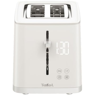 Tefal TT6931 Sense Toaster | 7 Bräunungsstufen | Digitaldisplay | Countdown | Aufwärmen/Auftauen | Krümelschublade | Stopp-Taste | Weiß