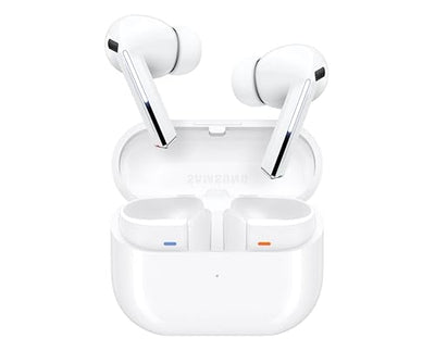 Samsung Galaxy Buds3 Pro Kabellose Bluetooth-Kopfhörer, Active Noise Cancelling (ANC), Adaptive Geräuschunterdrückung, 360 Audio, In-Ear-Kopfhörer mit Hi-Fi-Sound, White, Inkl. Anymode Clear Cover