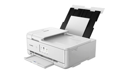 Canon PIXMA TS9551Ca Drucker Farbtintenstrahl Multifunktionsgerät DIN A4 A3 (Drucker A3, Scanner, Kopierer, 5 Separate Tinten, WLAN, LAN, Print App, 2 Papierzuführungen, Duplexdruck) weiß