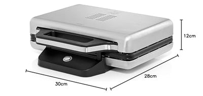 WMF Lono Sandwich Maker, Sandwichtoaster, für 2 Standard- oder XXL-Toasts, 2-stufige Höhenanpassung für mehr Füllung, matt edelstahl