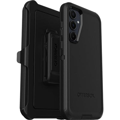 OtterBox Defender Hülle für Samsung Galaxy A55 5G,stoßfest, extrem robust, Schutzhülle,5x mehr Stürze als nach Militärstandard, kompatibel mit kabellosem Aufladen,Schwarz/Keine Einzelhandelsverpackung