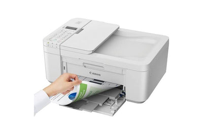 Canon Farbtintenstrahldrucker PIXMA TR4651 Multifunktionsgerät DIN A4 (Scanner, Kopierer, Drucker, Fax, 4800 x 1200 DPI, LCD, WLAN, USB, Apple AirPrint, PIXMA Cloud Link, ADF Duplexdruck) weiß