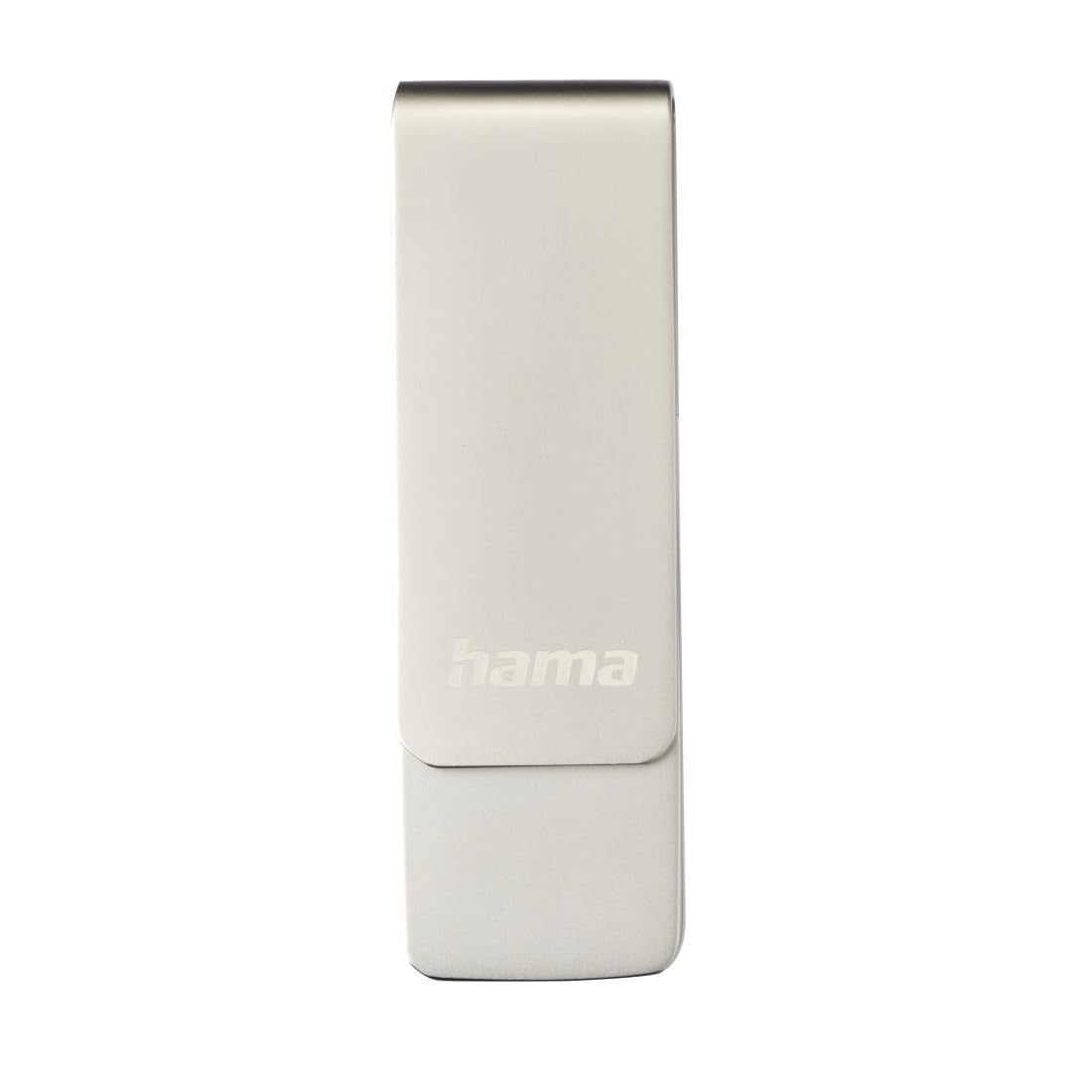 Hama USB Stick, 256GB, USB 3.0 (Speicherstick,USB Stick 3.0, USB Stick 256GB, Datenspeicher, USB A, klein, ultra schnell, 100MB/s, Drehmechanismus, Öse zur Nutzung als Schlüsselhänger) silber