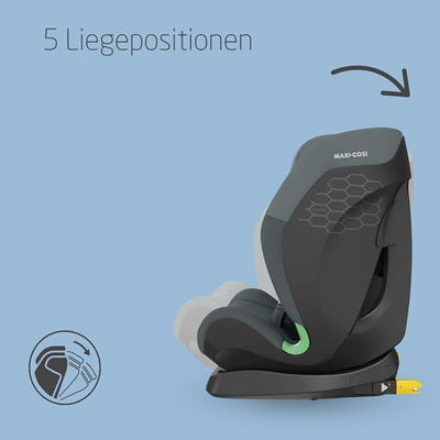 Maxi-Cosi Titan S i-Size, Mitwachsender Kindersitz, 15Monate–12Jahre (76–150cm), ISOFIX Kindersitz Auto, 5 Sitzpositionen, 13 Kopfstützenstufen, G-CELL-Schutz, 5-Punkt-Sicherheitsgurt, Tonal Graphite