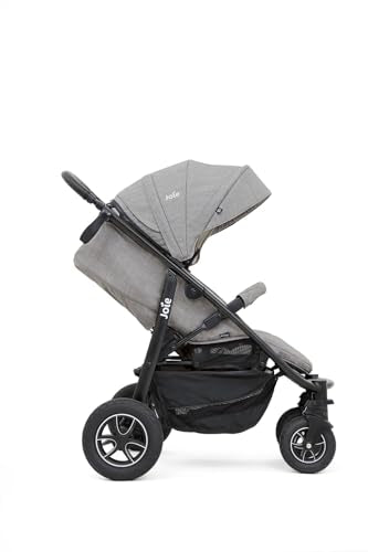 Joie Mytrax Flex™ 3-in-1-Multimodus-Kinderwagen mit Regenschutz, geeignet ab Geburt bis 4 Jahre (0-22 kg), 3 Kinderwagen in 1 mit einer Einhandklappung, grauer Flanell Mode