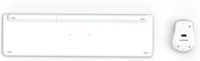 Hama Tastatur-Maus-Set kabellos WKM-550 (Multi-Device 2,4GHz via USB-Empfänger + 2X Bluetooth für PC, Laptop, Tablet, 10 m Reichweite, deutsches QWERTZ-Layout, leise, batteriebetrieben) weiß