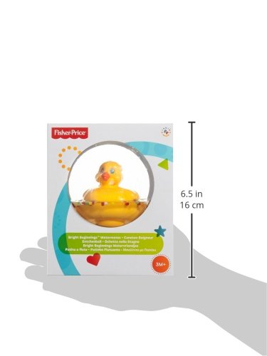 Fisher-Price WaterMates Entchenball, Lustige Ente in Kugel mit Konfetti, Baby Spielzeug, Spielball, Badewannenspielzeug, ab 3 Monate, 75676