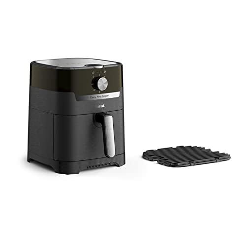 Tefal EY5018 Easy Fry & Grill Classic Heißluftfritteuse | 2-in-1 Technologie (Air Fryer und Grill) | XL | 4,2 Liter für 6 Portionen | 1550 Watt | energiesparend | ohne Öl | gesunde Fritteuse | Schwarz