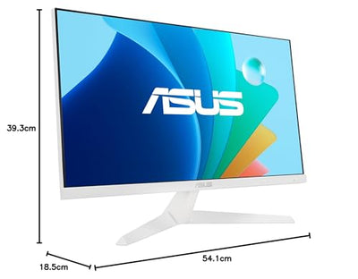 ASUS Eye Care VY249HF-W - 24 Zoll Full HD Monitor - 100 Hz, 1ms MPRT, AdaptiveSync - IPS Panel, Vesa 100x100, 16:9, 1920x1080, HDMI, Weiß