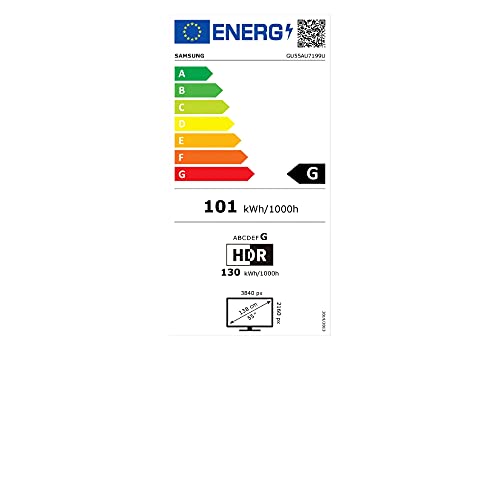 Samsung Crystal UHD TV 4K AU7199 55 Zoll (GU55AU7199UXZG, Deutsches Modell), HDR, Q-Symphony, rahmenloses Design, Smart TV [2021]