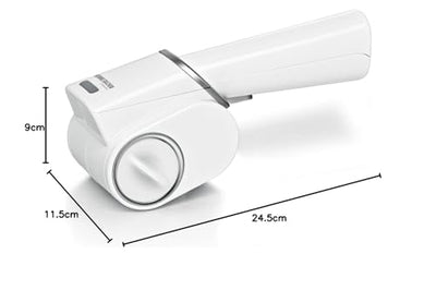 ROMMELSBACHER Multi Reibe MR 6 - herausnehmbare Reibetrommel aus Edelstahl, für Hartkäse, Nüsse, Schokolade & mehr, Power-Akku, weiß