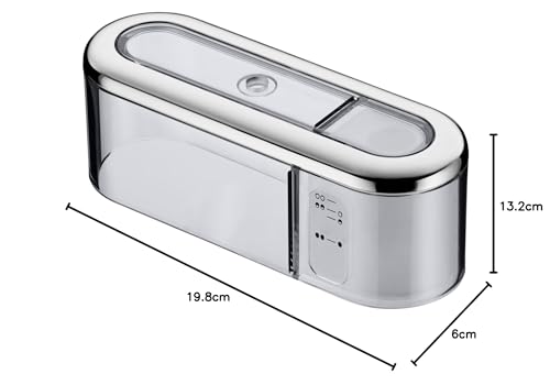 WMF Küchenminis 2-Eier-Kocher, Eierkocher 2 Eier, mit Eipick, BPA-freies Tritan, 250 W, cromargan matt