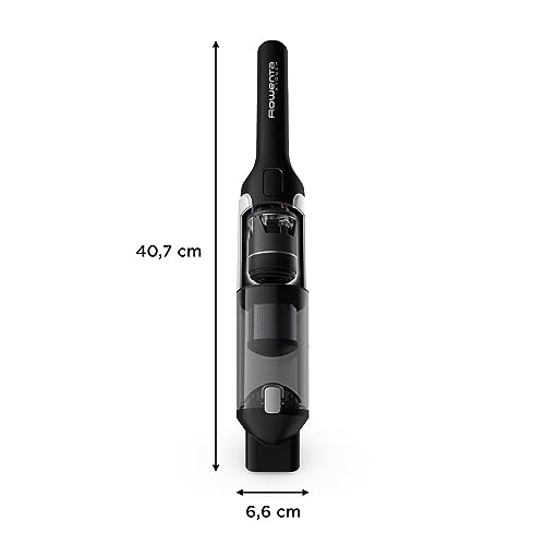 Rowenta AC9736 X-Touch Handstaubsauger (kompakt, Ein-Knopf-Bedienung, zylindrisches Design, digitaler Motor, LED-Warnleuchten, inkl. kleine Bürste und Fugendüse) Grau/Weiß