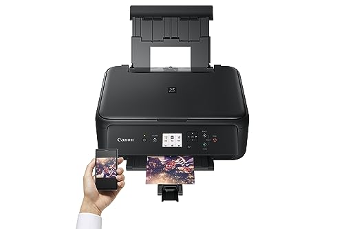 Canon PIXMA TS5150 Drucker Farbtintenstrahl Multifunktionsgerät DIN A4 (Scanner, Kopierer, Farbdisplay, 4.800 x 1.200 dpi, USB, WLAN, Duplexdruck, 2 Papierzuführungen) schwarz