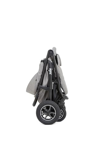 Joie Mytrax Flex™ 3-in-1-Multimodus-Kinderwagen mit Regenschutz, geeignet ab Geburt bis 4 Jahre (0-22 kg), 3 Kinderwagen in 1 mit einer Einhandklappung, grauer Flanell Mode