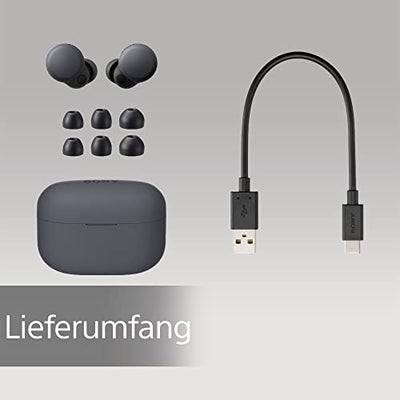 Sony LinkBuds S Truly Wireless Noise Cancelling Headphones - Bluetooth® Multipoint Connection - Bis zu 20 Stunden Akkulaufzeit mit Ladecase - Optimiert für Alexa - Integriertes Mikrofon – Schwarz