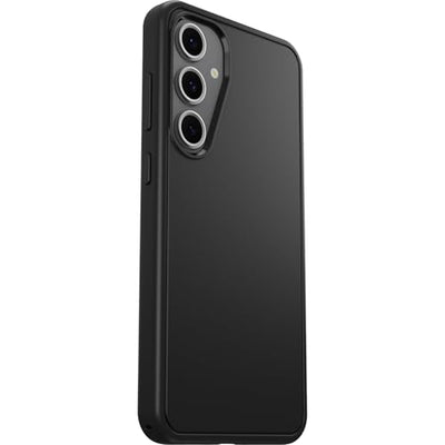 OtterBox Schutzhülle für Samsung Galaxy S24 FE Symmetry Serie, ultradünn, kompatibel mit kabellosem Laden, erhöhte Kanten schützen Kamera und Bildschirm, Schwarz