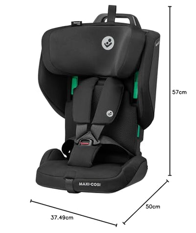 Maxi-Cosi Nomad Plus, Klappbarer Kindersitz, 15 Monate - 4 Jahre, 67 - 105 cm, tragbarer Reiseautositz, superkompakt & leicht, Seitenaufprallschutz, passt in jedes Auto, Reisetasche, Authentic Black