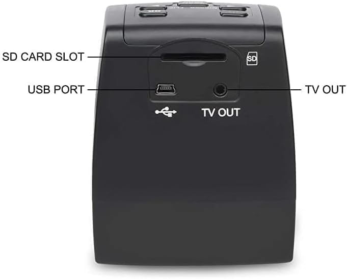 Digital Film Scanner, Eigenständiger Diascanner und Negativscanner Konvertiert Negative und Filmdias von 35mm, 126, 110, Super 8 und 8mm in JPEG-Bilder, 2,4" LCD-Display