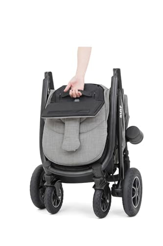 Joie Mytrax Flex™ 3-in-1-Multimodus-Kinderwagen mit Regenschutz, geeignet ab Geburt bis 4 Jahre (0-22 kg), 3 Kinderwagen in 1 mit einer Einhandklappung, grauer Flanell Mode