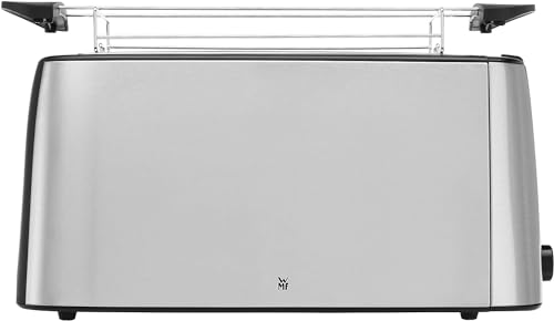 WMF Bueno Pro Toaster Langschlitz 4 Scheiben mit Brötchenaufsatz, XXL Toast, Aufknusper-Funktion, 6 Bräunungsstufen, 1550W, Toaster edelstahl matt