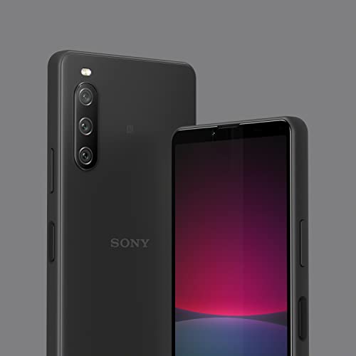 Sony Xperia 10 IV (5G Smartphone, 6 Zoll, OLED-Display , Dreifach-Kamera, 3,5-mm-Audioanschluss, 5.000mAh Akku, Dual SIM hybrid) 24+6 Monate Garantie [Amazon Exklusiv] Schwarz, XQCC54C0B.YD