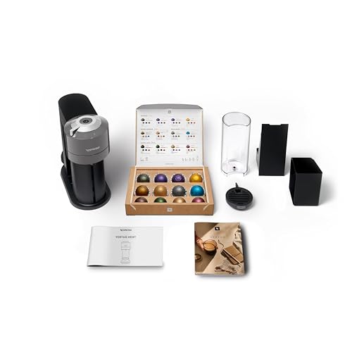 Nespresso De'Longhi ENV 120.GY Vertuo Next Kaffeekapselmaschine, 1500W , 1.1 L, 42.9 x 14.2 x 31.9 cm, grau