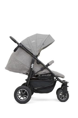 Joie Mytrax Flex™ 3-in-1-Multimodus-Kinderwagen mit Regenschutz, geeignet ab Geburt bis 4 Jahre (0-22 kg), 3 Kinderwagen in 1 mit einer Einhandklappung, grauer Flanell Mode