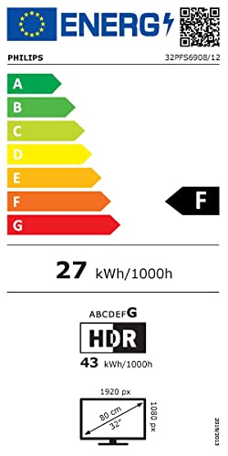 Téléviseur PHILIPS Ambilight | 32PFS6908/12 | Téléviseur LED Full HD 80 cm (32 pouces) | 60 Hz | HDR | Téléviseur intelligent