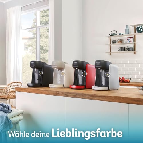 Bosch Tassimo finesse Kapselmaschine TAS167P, 70 Getränke, intensiverer Kaffee auf Kopfdruck, Abschaltautomatik, perfekt dosiert, platzsparend, 1400 W, crema