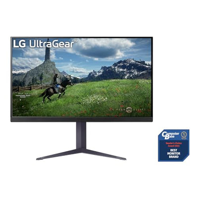 LG Electronics 32GS85QX-B.AEU Ultragear™ QHD Gaming IPS-Monitor 32" (80 cm), 2560 x 1440, 16:9, 1ms GtG, 180 Hz, HDR10, DCI-P3, NVIDIA G-Sync™ Compatible, AMD FreeSync™ - Grau