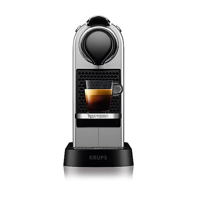 Krups Nespresso XN741B Kaffeemaschine | Freistehende Espressomaschine | Automatische Abschaltung | 1 Liter Wassertank | 1260 Watt | Silber