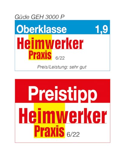 Güde Elektroheizer GEH 2000 P (2000 W, TÜV/GS, Heizstufen 1000/2000 W, Ventilatorfunktion, Gebläseleistung 197 m³/h, PTC-Keramik Heizelement, stufenloser Thermostat, Überhitzungsschutz, TEST Sehr Gut)