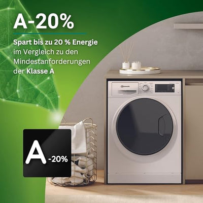 Bauknecht WM Elite 9AA Waschmaschine/ 9 kg/ 1400 U/min/Energieeffizienzklasse A/ActiveCareColor+/ A-20%/ SteamHygiene-Antivirus/SteamRefresh/Stop&Add-Nachlegefunktion/Volle Ladung 45Min.