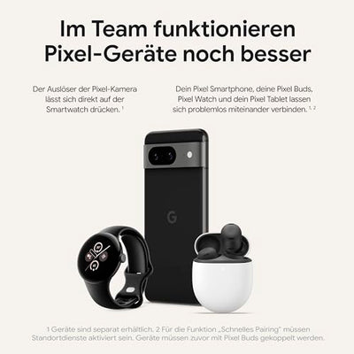 Google Pixel 8 – Android-Smartphone ohne SIM-Lock mit leistungsstarker Pixel-Kamera, 24 Stunden Akkulaufzeit und leistungsstarken Sicherheitsfunktionen – Obsidian, 128GB