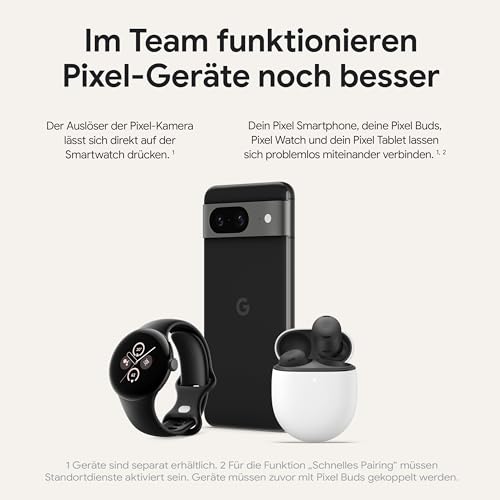 Google Pixel 8 – Android-Smartphone ohne SIM-Lock mit leistungsstarker Pixel-Kamera, 24 Stunden Akkulaufzeit und leistungsstarken Sicherheitsfunktionen – Hazel, 128GB