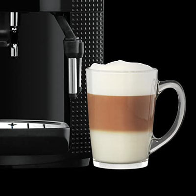 Krups EA8110 Arabica Quattro Force Kaffeevollautomat | 1450 Watt | Wassertankkapazität: 1,8 Liter | Pumpendruck: 15 Bar | 3 Temperaturen und 3 Mahleinstellungen | elegantes Design | Schwarz