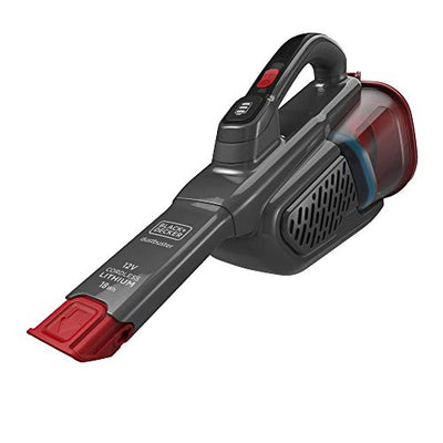 BLACK+DECKER Lithium Dustbuster BHHV315B mit Cyclonic Action – 12V Akku Handstaubsauger mit ausziehbarer Fugendüse & Ladestation – Beutelloser, kabelloser Staubsauger – Lange Saugdüse