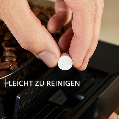 Krups Sensation Kaffeevollautomat, Milchschaumdüse, 5 Getränke, Filterkaffee-Funktion, 2-Tassen-Funktion, Kaffeemaschine, Schwarz, EA910810